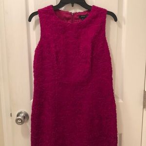 Etcetera Magenta Silk Sheath Dress